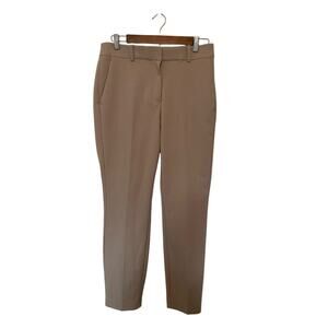 H&M Womens 10 Neutral Beige Business Office Stretch Ankle Trouser Pants Normcore